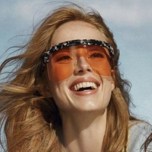 NEW Loewe LW40034U 55S Shiny Colour Havana Bordeaux Mask Shield Women Sunglasses main image 9